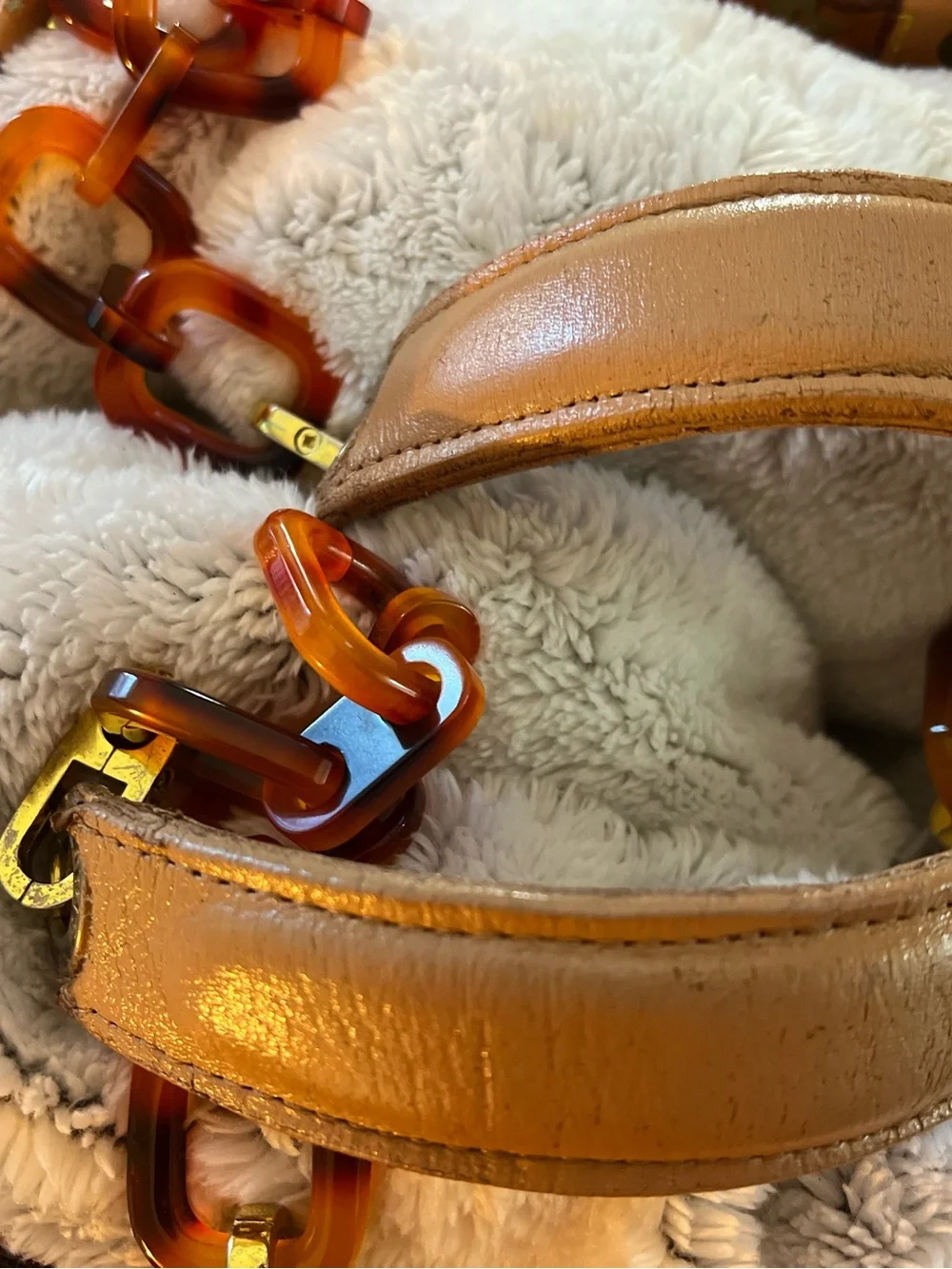 Louis Vuitton Brown Monogram Transparent Tote with Tortoiseshell Links